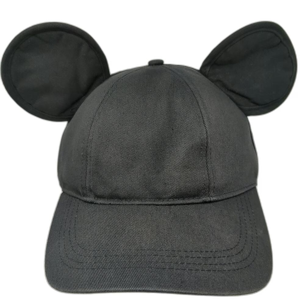Disney Parks Snapback Black One Size Mickey Mouse Ears Hat Side Embroidery